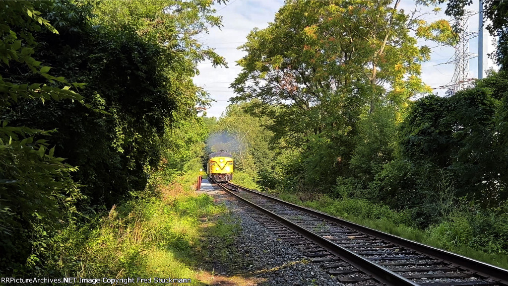 CVSR 6771 and train 11 cross Cascade Locks in the morning sun.